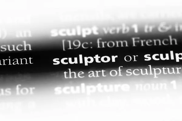 Rzeźbiarz Słowa Słowniku Koncepcja Rzeźbiarz — Zdjęcie stockowe