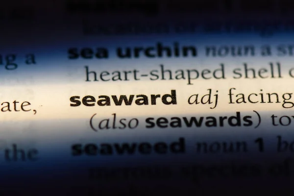 Palavra Seaward Dicionário Conceito Seaward — Fotografia de Stock
