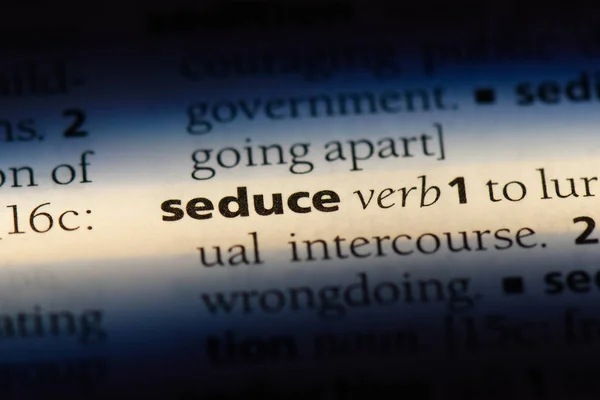 Seduce Word Dictionary Seduce Concept — Stock Photo, Image