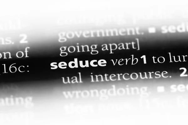 Seduce Word Dictionary Seduce Concept — Stock Photo, Image