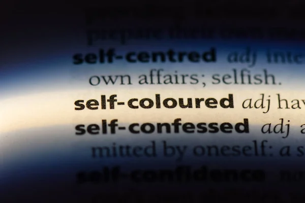 Siebie Kolorowe Słowa Słowniku Koncepcja Siebie Kolorowe — Zdjęcie stockowe