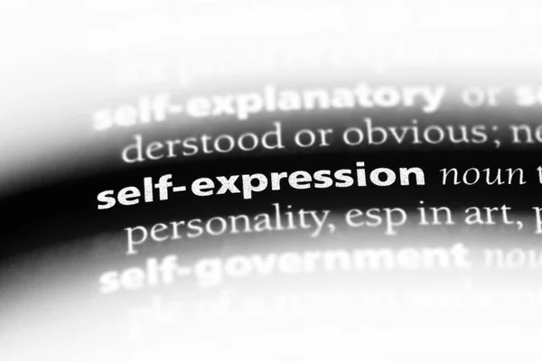 Έκφραση Self Λέξη Ένα Λεξικό Έννοια Της Αυτο Έκφρασης — Φωτογραφία Αρχείου