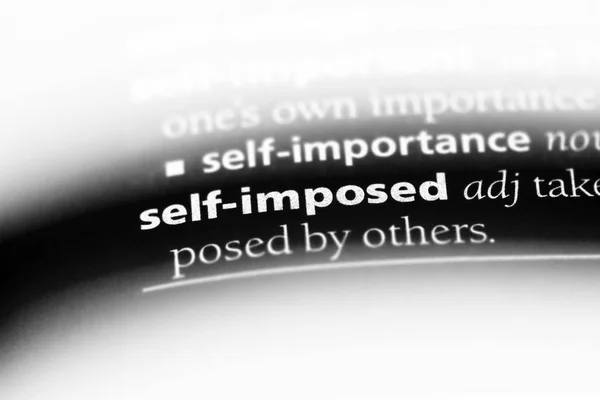 Self Imposed Word Dictionary Self Imposed Concept — Stock Photo, Image