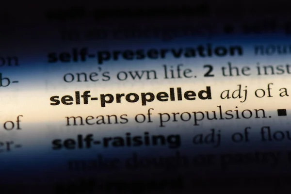 self propelled word in a dictionary. self propelled concept.