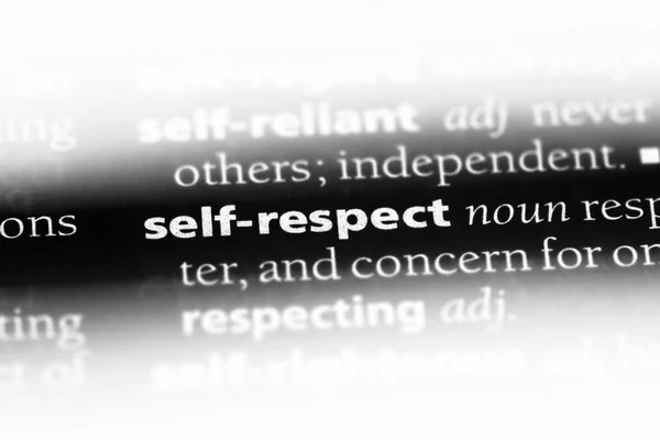 self respect word in a dictionary. self respect concept.