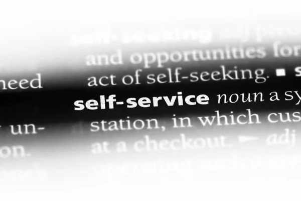 Parola Self Service Dizionario Concetto Self Service — Foto Stock