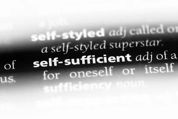 Self Sufficient Word Dictionary Self Sufficient Concept — Stock Photo, Image