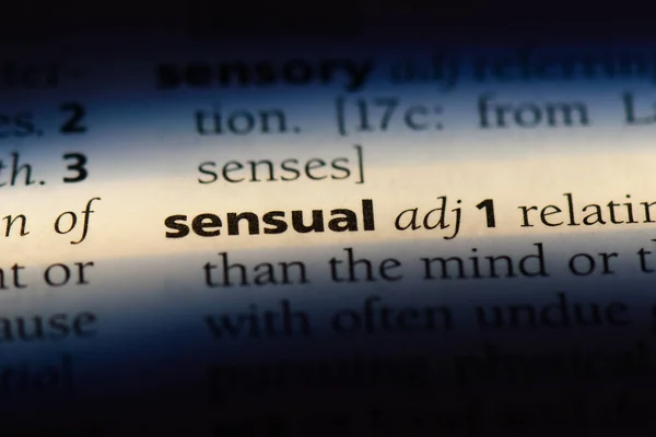 Palabra Sensual Diccionario Concepto Sensual — Foto de Stock