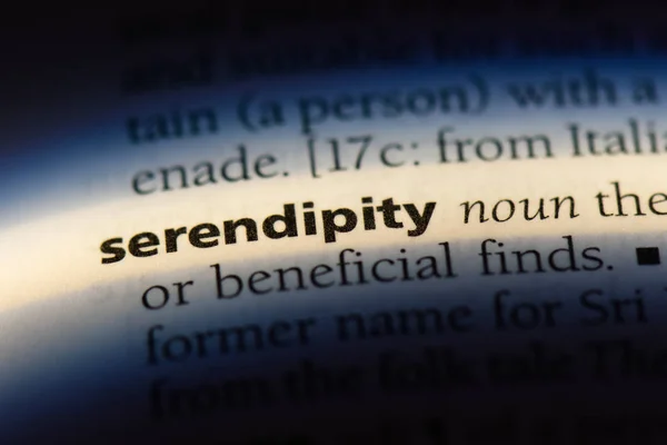 単語を辞書でセレンディピティ セレンディピティ コンセプト — ストック写真