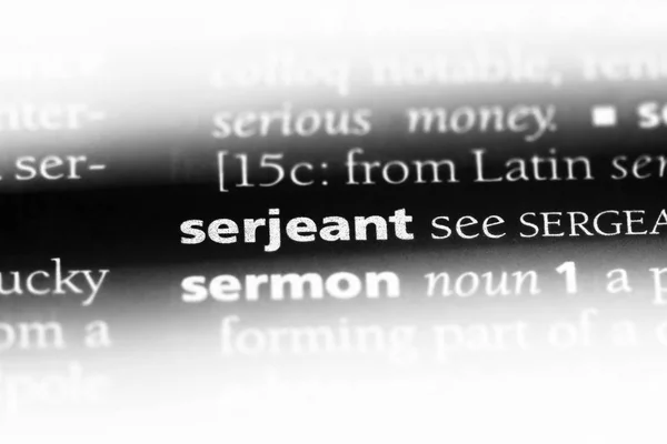 Serjeant 単語を辞書で Serjeant コンセプト — ストック写真