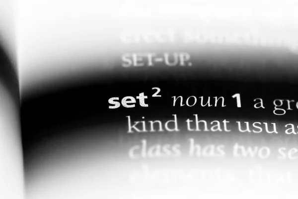 Set Woord Een Woordenboek Set Concept — Stockfoto