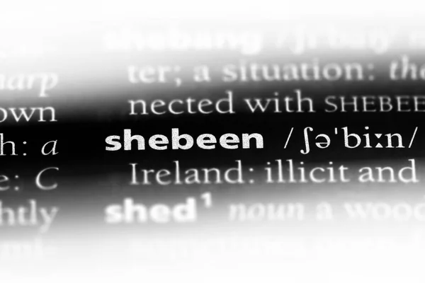 Shebeen Słowo Słowniku Koncepcja Shebeen — Zdjęcie stockowe
