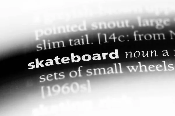 Πατίνι Λέξη Ένα Λεξικό Skateboard Έννοια — Φωτογραφία Αρχείου