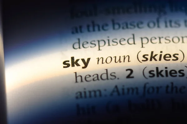 Sky Word Dictionary Sky Concept — Stock Photo, Image