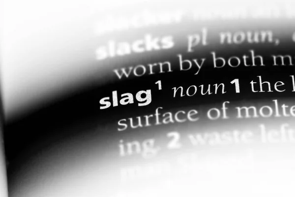 Slag Word Dictionary Slag Concept — Stock Photo, Image