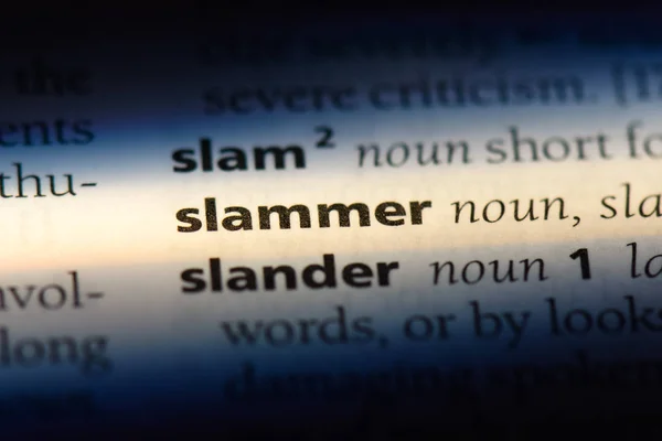 Slam Word Dictionary Slam Concept — Stock Photo, Image