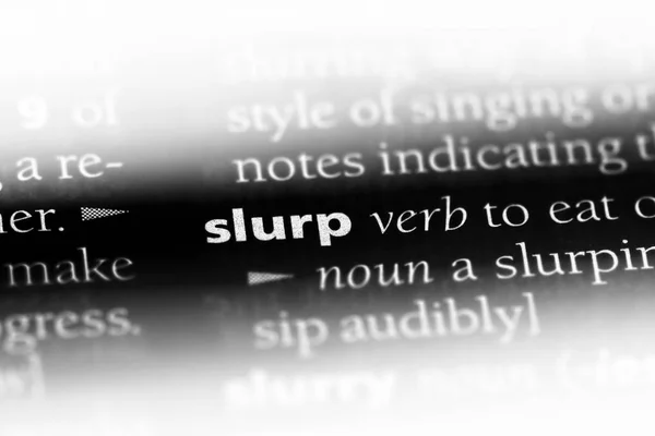 Palavra Slurp Dicionário Conceito Slurp — Fotografia de Stock