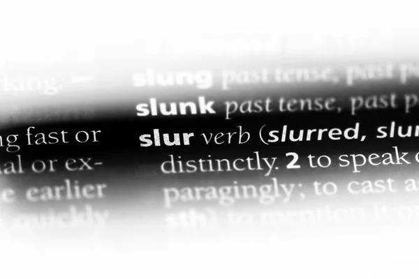 Palabra Insultante Diccionario Concepto Slur — Foto de Stock