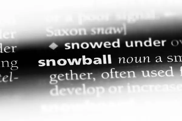 Hógolyó Szót Szótárban Koncepciót Snowball — Stock Fotó