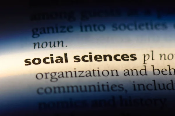 Palabra Ciencias Sociales Diccionario Concepto Ciencias Sociales — Foto de Stock
