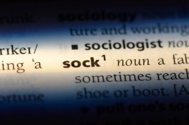 bir sözlüğü'ndeki çorap sözcüğü. çorap kavramı.