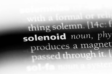 Solenoid Word'de bir sözlük. Solenoid kavramı.