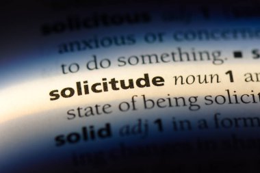 solicitude sözcük sözlüğe. solicitude kavramı.