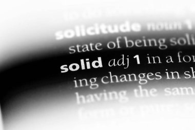 katı tek kelimeyle bir sözlük. katı kavramı.