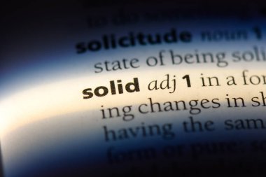 katı tek kelimeyle bir sözlük. katı kavramı.