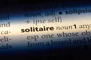 Solitaire Word'de bir sözlük. Solitaire kavramı.