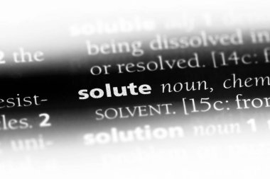 bir sözlüğü'ndeki çözünen sözcüğü. çözünen kavramı.