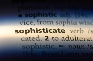 bir sözlüğü'ndeki sözcüğü sophisticate. kavram sophisticate.