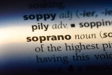 Soprano Word'de bir sözlük. Soprano kavramı.