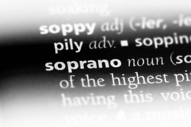 Soprano Word'de bir sözlük. Soprano kavramı.