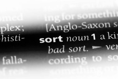 Word'de bir sözlük sıralama. sıralama kavramı.