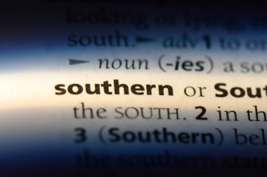 bir sözlüğü'ndeki Güney sözcüğü. Güney kavramı.