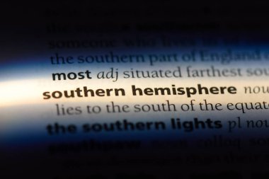 Güney Yarımküre Word'de bir sözlük. Güney Yarımküre kavramı.