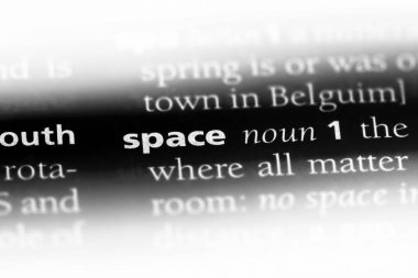 alan Word'de bir sözlük. Uzay kavramı.