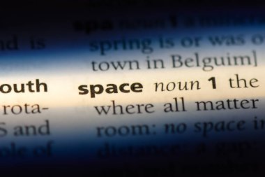 alan Word'de bir sözlük. Uzay kavramı.
