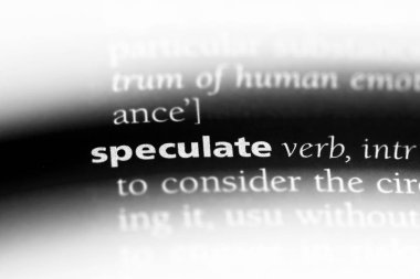 bir sözlüğü'ndeki sözcüğü spekülasyon. kavram spekülasyon.