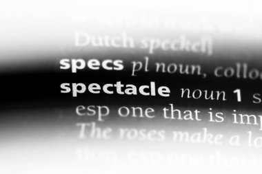 bir sözlüğü'ndeki gözlük sözcüğü. Gözlük kavramı.