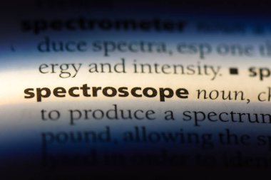 spektroskop Word'de bir sözlük. spektroskop kavramı.