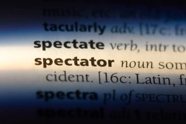Seyirci Word'de bir sözlük. Seyirci kavramı.