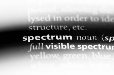 spektrum Word'de bir sözlük. spektrum kavramı.