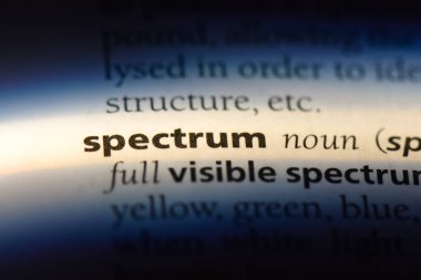 spektrum Word'de bir sözlük. spektrum kavramı.