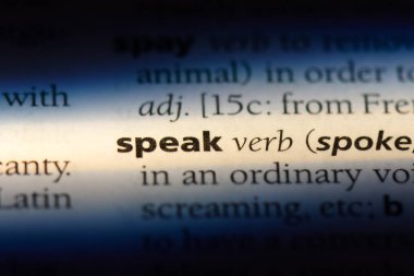 Sözlüğe kelime. kavramı konuşmak.