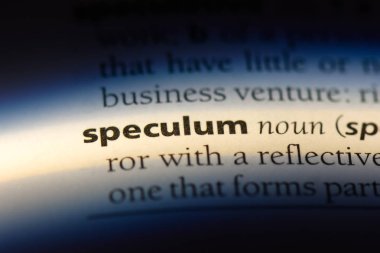 Spekulum Word'de bir sözlük. Spekulum kavramı.