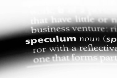 Spekulum Word'de bir sözlük. Spekulum kavramı.