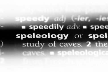 bir sözlüğü'ndeki Speleoloji sözcüğü. Speleoloji kavramı.