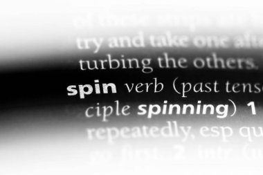 bir sözlüğü'ndeki sözcüğü spin. spin kavramı.